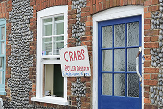Fresh crabs for sale in Holt, Norfolk